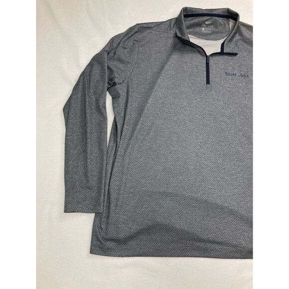 Nike Dri Fit Gray Long Sleeve Quarter Zip Performance Wicking Sweater Mens XXL - Picture 4 of 11